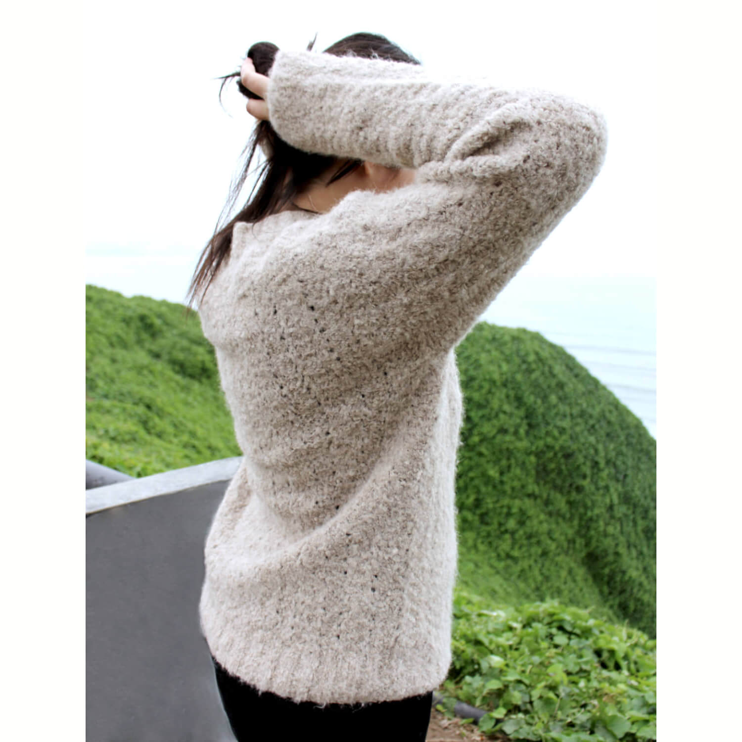 Artisan Alpaca Boucle Sweater for Women - Tinkuy